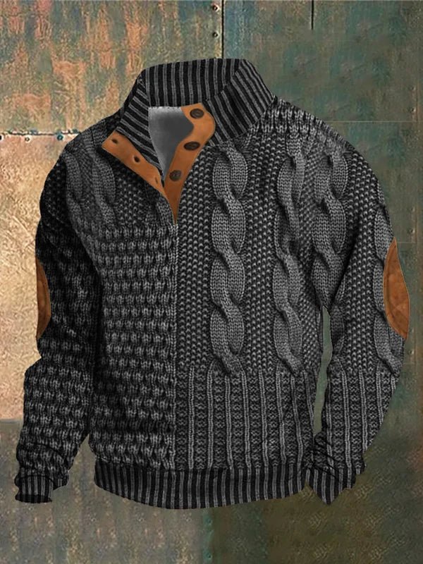 Męski sweter z dzianiny André Vintage – klasyczny sweter w stylu retro