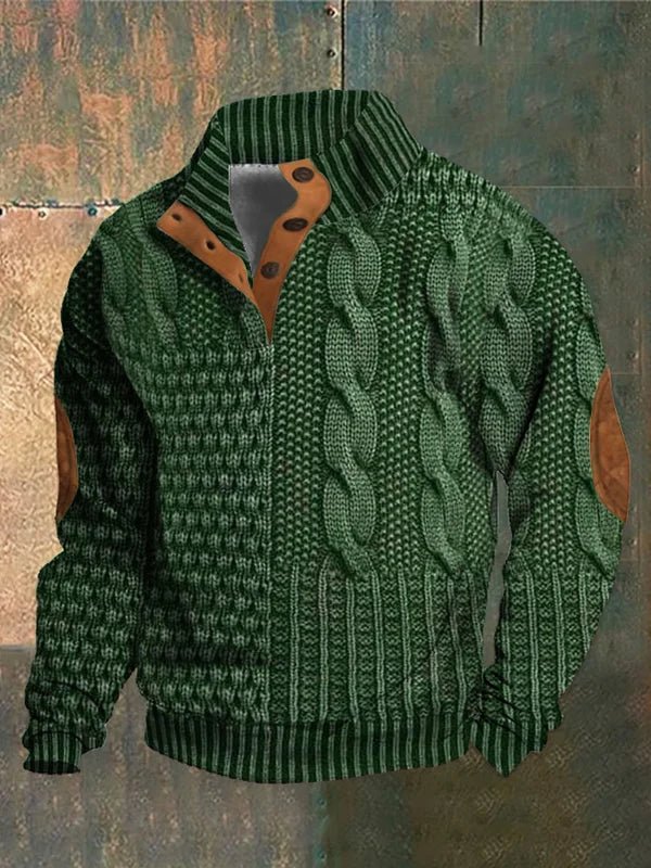 Męski sweter z dzianiny André Vintage – klasyczny sweter w stylu retro