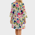 Mia - Elegancka Mini Sukienka Kwiatowa