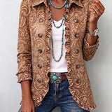 Madison | Kurtka vintage boho z falbanami i kwiatowym nadrukiem